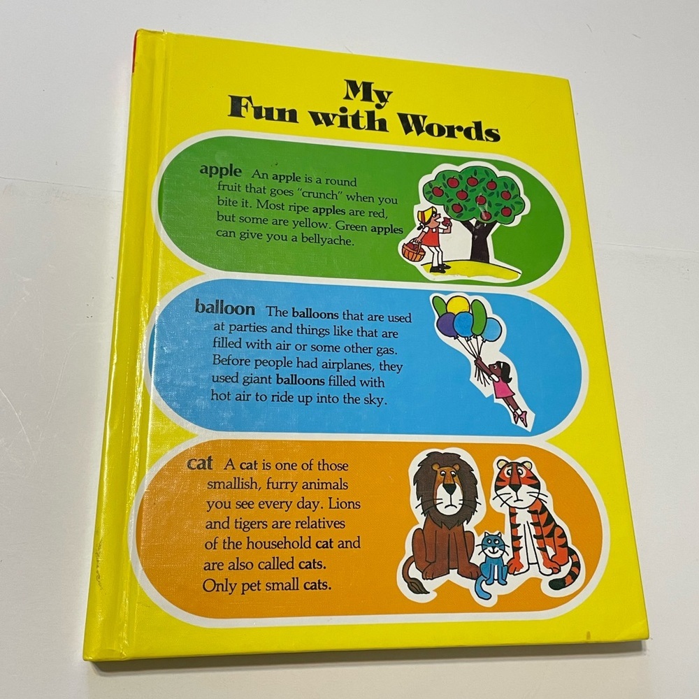 Vintage My Fun with Words Picture Dictionary ~ Vol A-K ~ 1974~ Hardcover